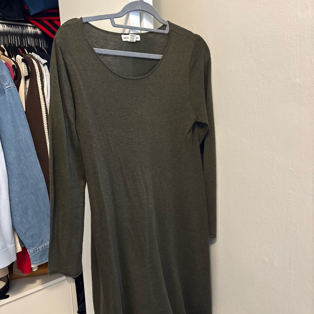 Artisan Forest Green Long Sleeve Dress